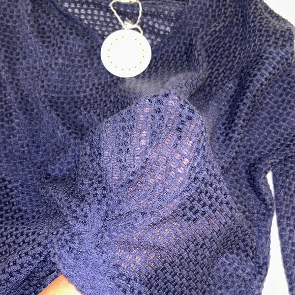 Umgee+ plus women’s twist‎ top open weave crochet top 3/4 length sleeve size XL - Picture 6 of 7